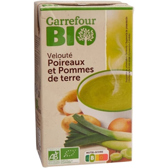 Soupe Velouté Poireaux Pommes de Terre Bio CARREFOUR BIO