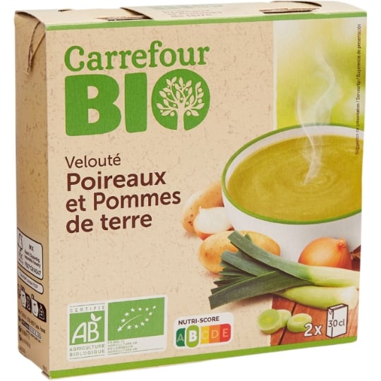 Soupe Velouté Poireaux Pommes de Terre Bio CARREFOUR BIO