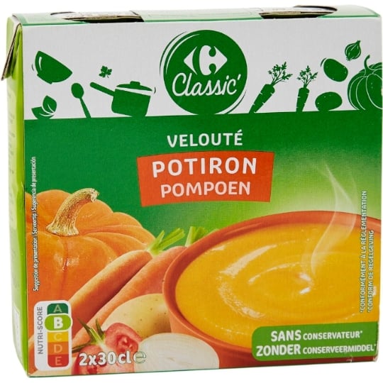 Soupe Velouté de Potiron CARREFOUR CLASSIC'