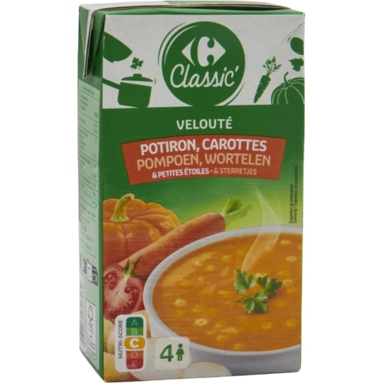 Soupe Velouté Potiron Carotte CARREFOUR CLASSIC'