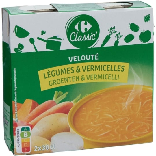Soupe Vélouté Légumes et Vermicelles CARREFOUR CLASSIC'