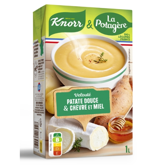 Soupe Velouté Pommes de Terre, Patate Douce, Chèvre KNORR & LA POTAGERE