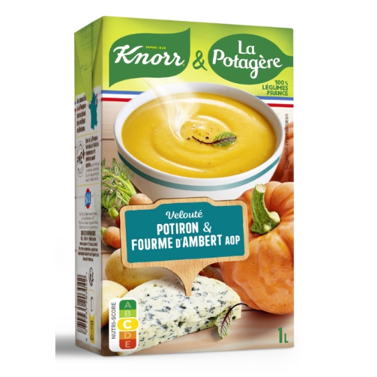 Soupe Velouté Potiron Fourme d'Ambert KNORR & LA POTAGERE