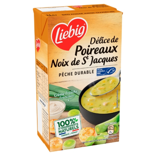 Soupe Velouté Poireaux Saint Jacques Crème Fraîche LIEBIG