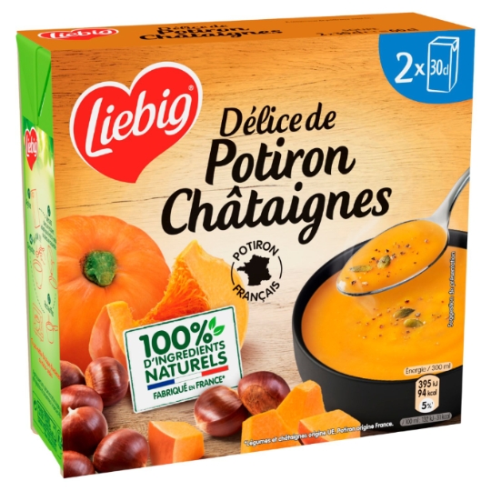 Soupe Velouté Potiron Châtaignes Carottes LIEBIG