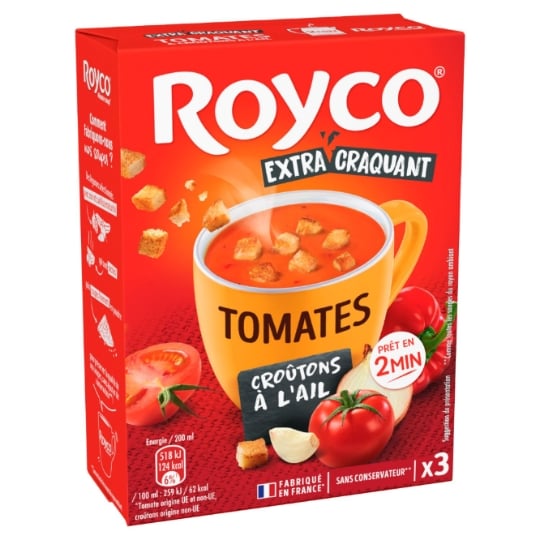 Soupe Déshydratée Tomates et Croûtons à l'Ail ROYCO