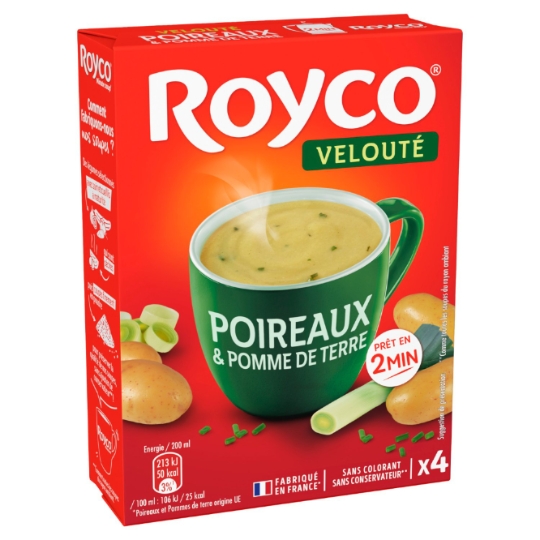Soupe Velouté Pomme de Terre Poireaux Petit Pois ROYCO