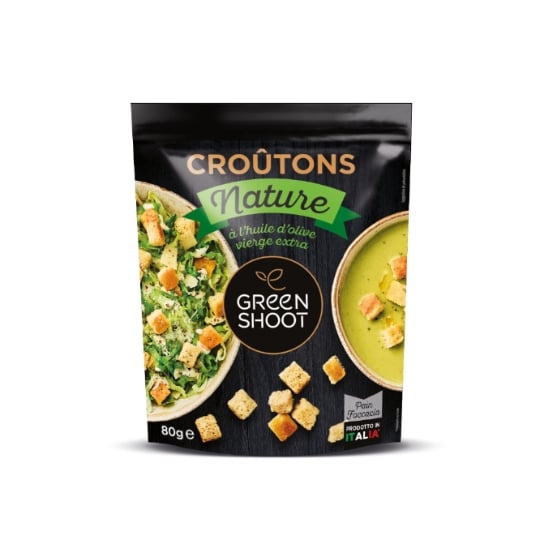Croutons nature pain foccacia  GREENSHOOT