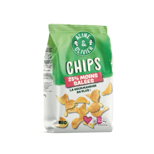 Chips Bio 25% Moins Salées ALINE & OLIVIER