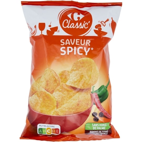 Chips saveur spicy CARREFOUR CLASSIC'