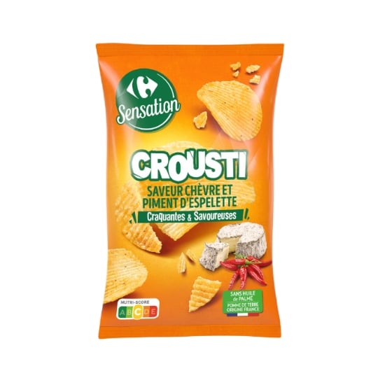 Chips chèvre et piment d'Espelette CARREFOUR SENSATION