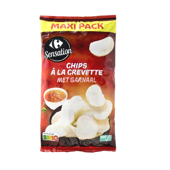 Chips à la crevette spécialités soufflées frites à la fécule de manioc CARREFOUR SENSATION