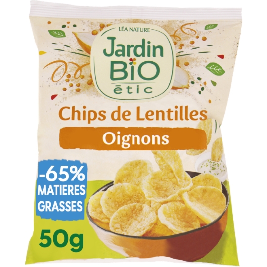 Chips de Lentilles aux Oignons Sans Gluten Bio JARDIN BIO ETIC