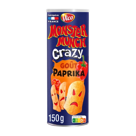 Biscuits Apéritifs Tuiles Saveur Paprika Crazy MONSTER MUNCH