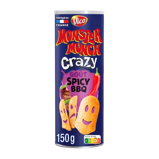 Biscuits Apéritifs Tuiles Saveur Spicy Barbecue Crazy MONSTER MUNCH