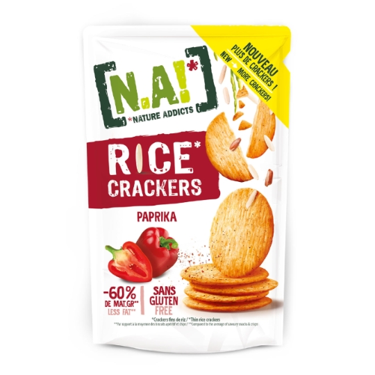 Biscuits Apéritifs Crackers de Riz au Paprika sans Gluten N.A!