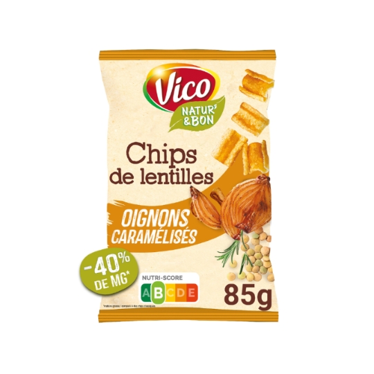Chips de Lentilles Saveur Oignons Caramélisés NATUR' & BON VICO