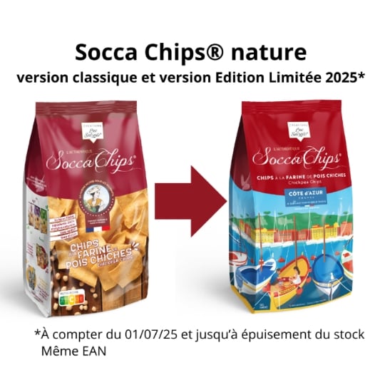 Chips de Pois Chiches Sans Gluten SOCCA CHIPS