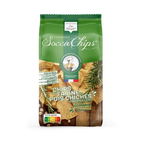 Chips romarin à la farine de pois chiche sans gluten SOCCA CHIPS