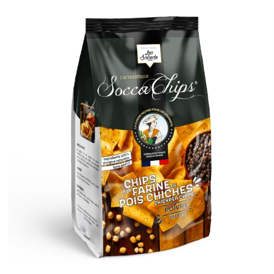Chips À la Farine De Poids Chiches Poivre SOCCA CHIPS