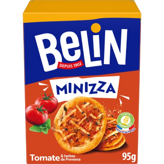 Biscuits Apéritifs Crackers Tomates et Herbes de Provence Minizza BELIN