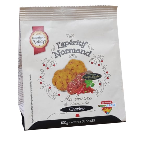 Biscuits Salés L'Apéritif Normand Chorizo BISCUITERIE DE L'ABBAYE
