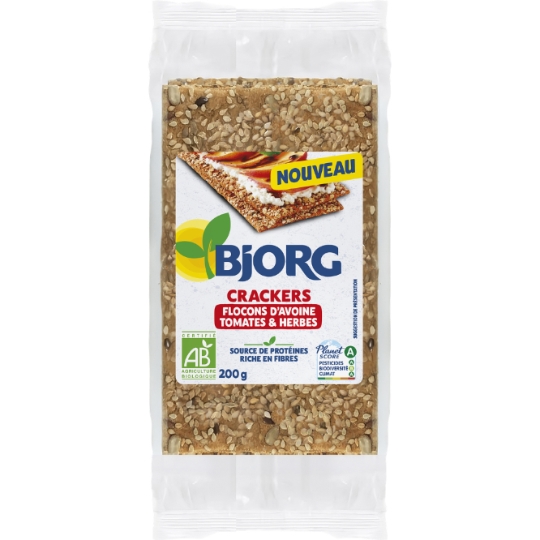 Crackers Flocnons D'avoine Tomates & Herbes BJORG