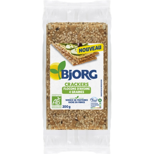 Crackers Flocons d'Avoine 4 Graines BJORG