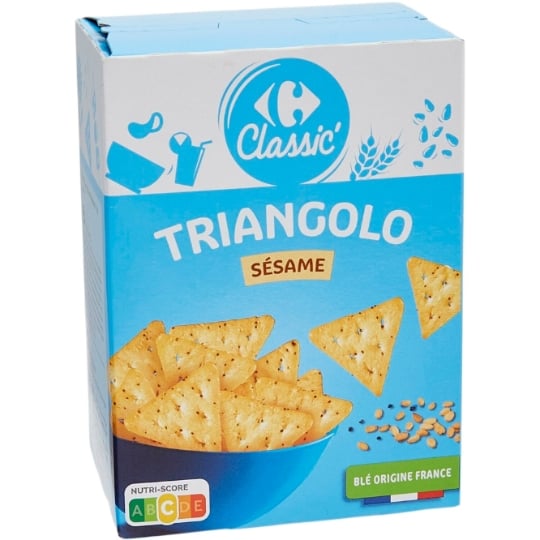 Biscuits Apéritifs Crackers Sésame CARREFOUR CLASSIC'