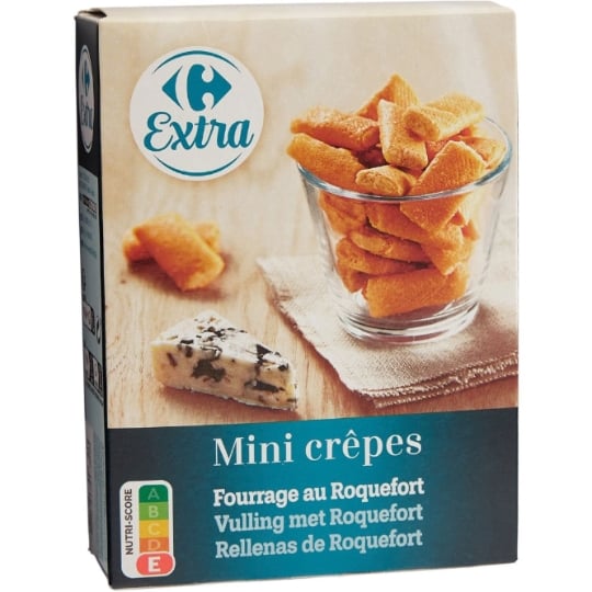 Biscuits apéritifs mini crêpes roquefort CARREFOUR EXTRA