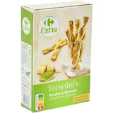 Biscuits Apéritifs Torsades Feuilletées Gruyère et Epinard CARREFOUR EXTRA