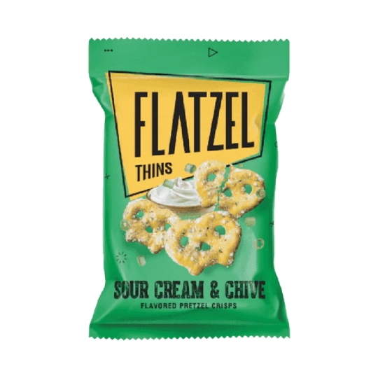 Biscuits apéritifs Flatzels saveur crème aigre & ciboulette CRACKZEL