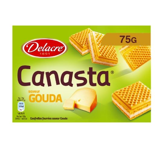 Biscuits Apéritifs Gaufrettes Saveur Gouda Canasta DELACRE