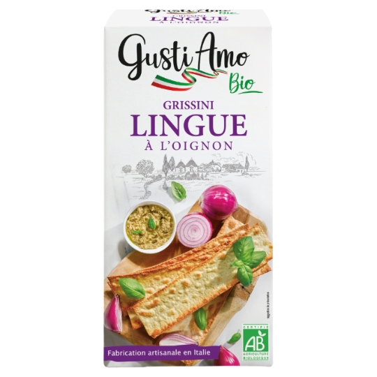 Grissini lingue à l'oignon GUSTI AMO BIO