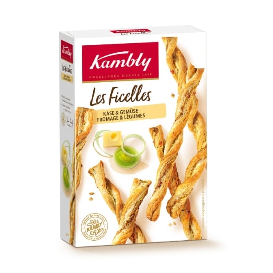 Biscuits apéritifs ficelles au fromage KAMBLY