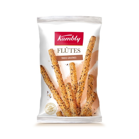 Biscuits Apéritifs Flûtes Trois Graines KAMBLY