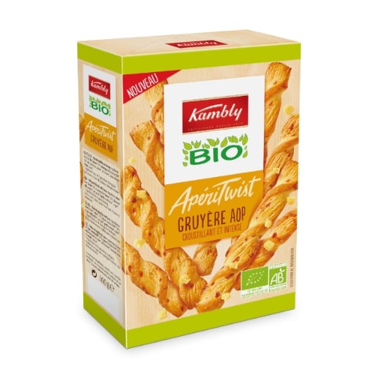 Biscuits Apéritifs Flûtes Torsadées Gruyère A.O.P Bio KAMBLY