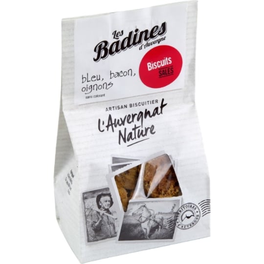 Biscuits d'Auvergne bleu, bacon, oignons L'AUVERGNAT NATURE