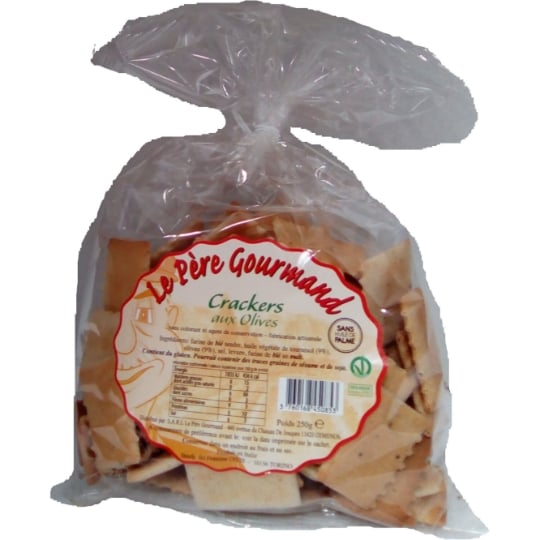Crackers aux olives  LE PERE GOURMAND