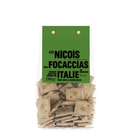 Biscuits aperitif mini-focaccias  au romarin de Tata Rita LES NICOIS