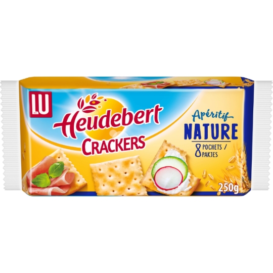 Biscuits apéritifs crackers nature Heudebert LU