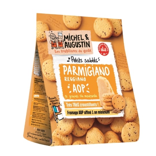 Biscuits Apéritifs Sablés Parmesan et Moutarde AOP MICHEL ET AUGUSTIN