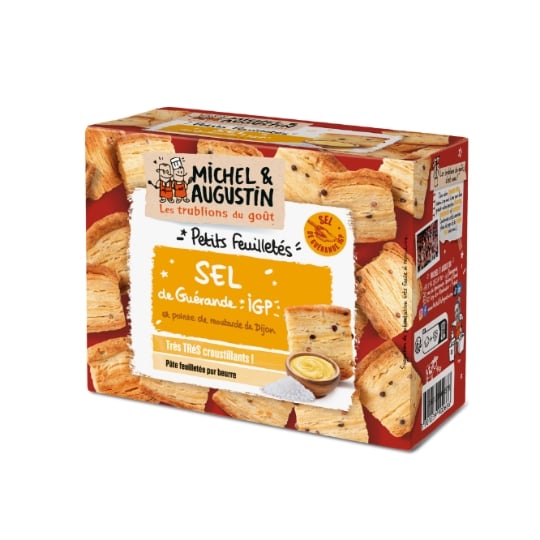 Biscuits Apéritifs Feuilletés Sel de Guérande et Moutarde AOP MICHEL ET AUGUSTIN