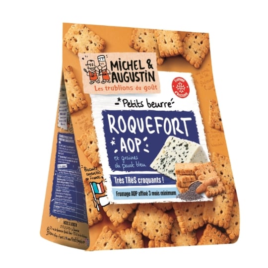 Biscuits Apéritifs Roquefort et Pavot Bleu AOP MICHEL ET AUGUSTIN
