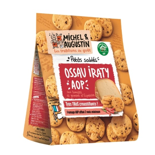 Biscuits Apéritifs Sablés Ossau Iraty Tomates et Piment AOP MICHEL ET AUGUSTIN