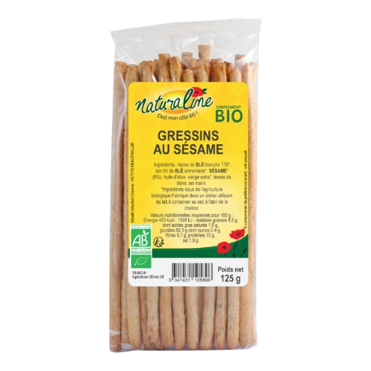 Gressins au Sésame Bio NATURALINE