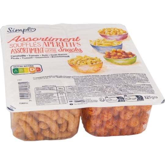 Biscuits apéritifs assortiment 4 variétés SIMPL