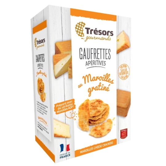Biscuits apéritifs gaufrettes maroilles gratiné TRESORS GOURMANDS