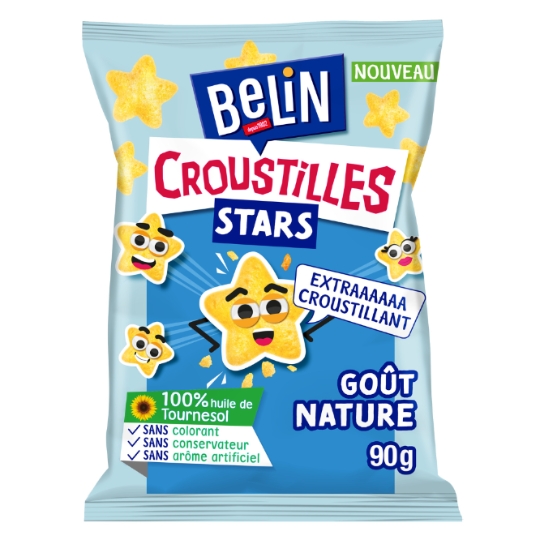 Biscuits apéritifs goût nature Croustilles Stars BELIN