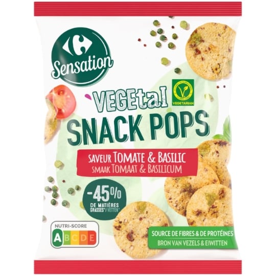 vegetal snack pops saveur tomate & basilic CARREFOUR SENSATION